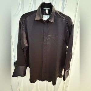 H&M Women's Classic Black Satin Blouse